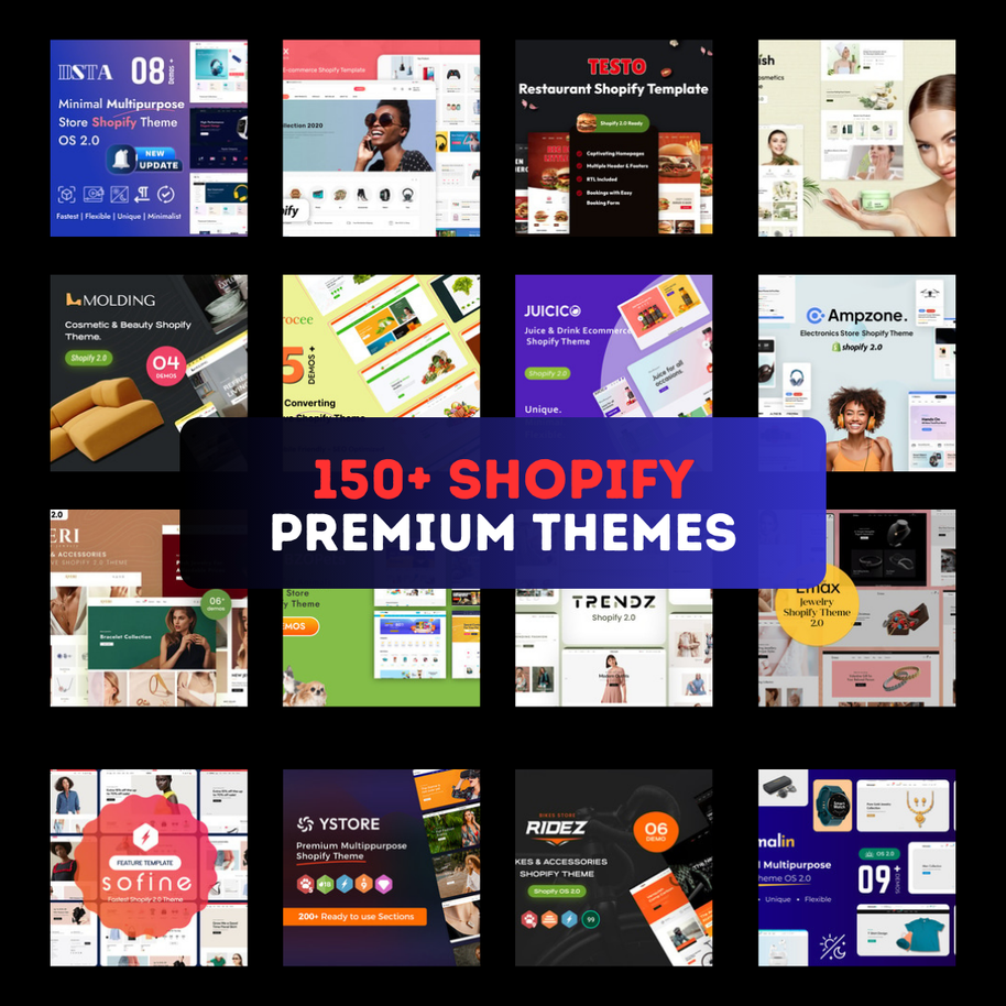 150+ Shopify Themes Bundle | Premium & Responsive E-commerce Templates